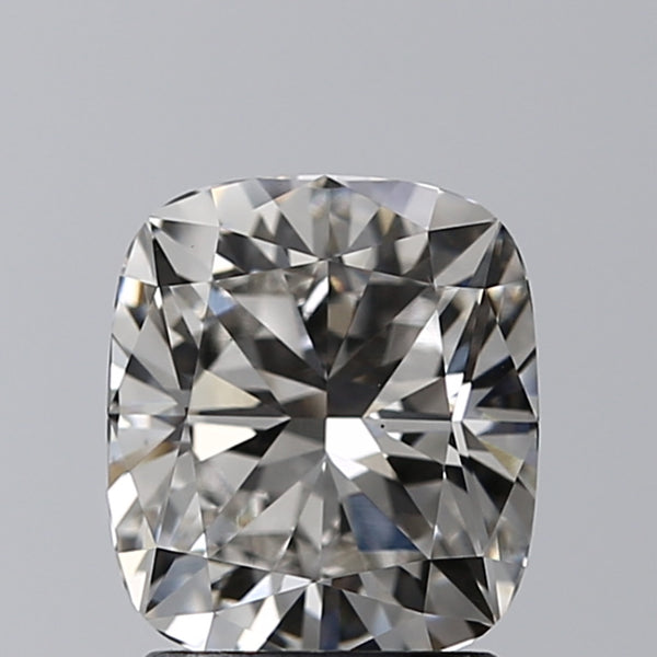 Lab-Grown 1.76 Carat Cushion Modified Brilliant Cut Diamond color H Clarity VS1, precious stones, engagement diamonds