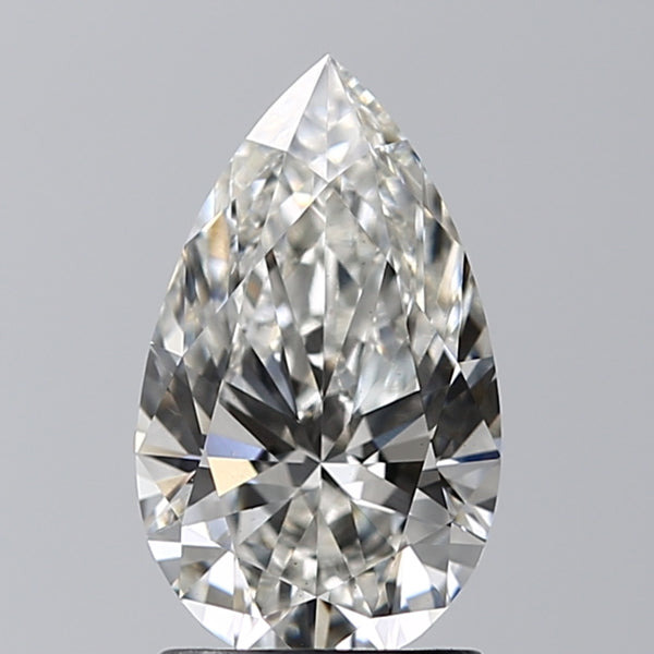 Lab-Grown 1.50 Carat Pear Shape Diamond color H Clarity VVS2 With GIA Certificate, precious stones, engagement diamonds