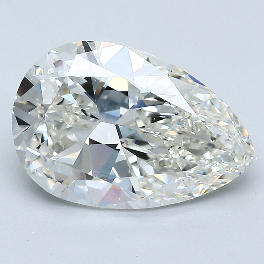 3.04 Carat Pear Shape Natural Mined Diamond I Color VVS2 Clarity With GIA Certificate