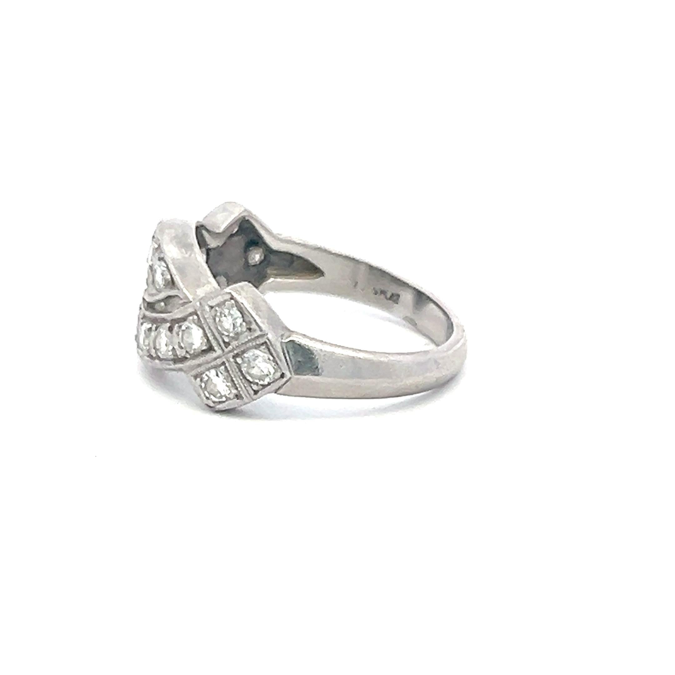 0.40 Carat Round Brilliant I VS Diamond Platinum Band Ring