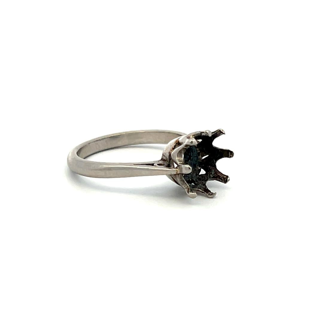 Vintage 3.30 Grams Size 7 Platinum Semi Mount Ring Hold 2.5 carat Stone