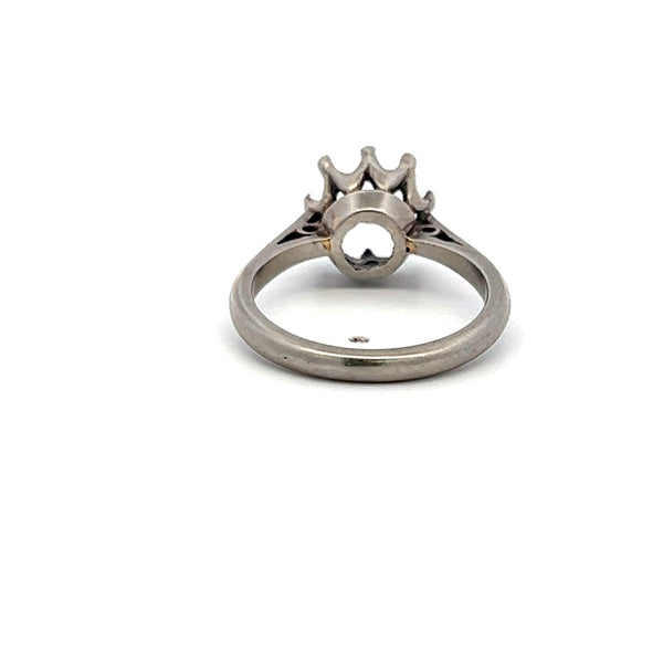 Vintage 3.30 Grams Size 7 Platinum Semi Mount Ring Hold 2.5 carat Stone