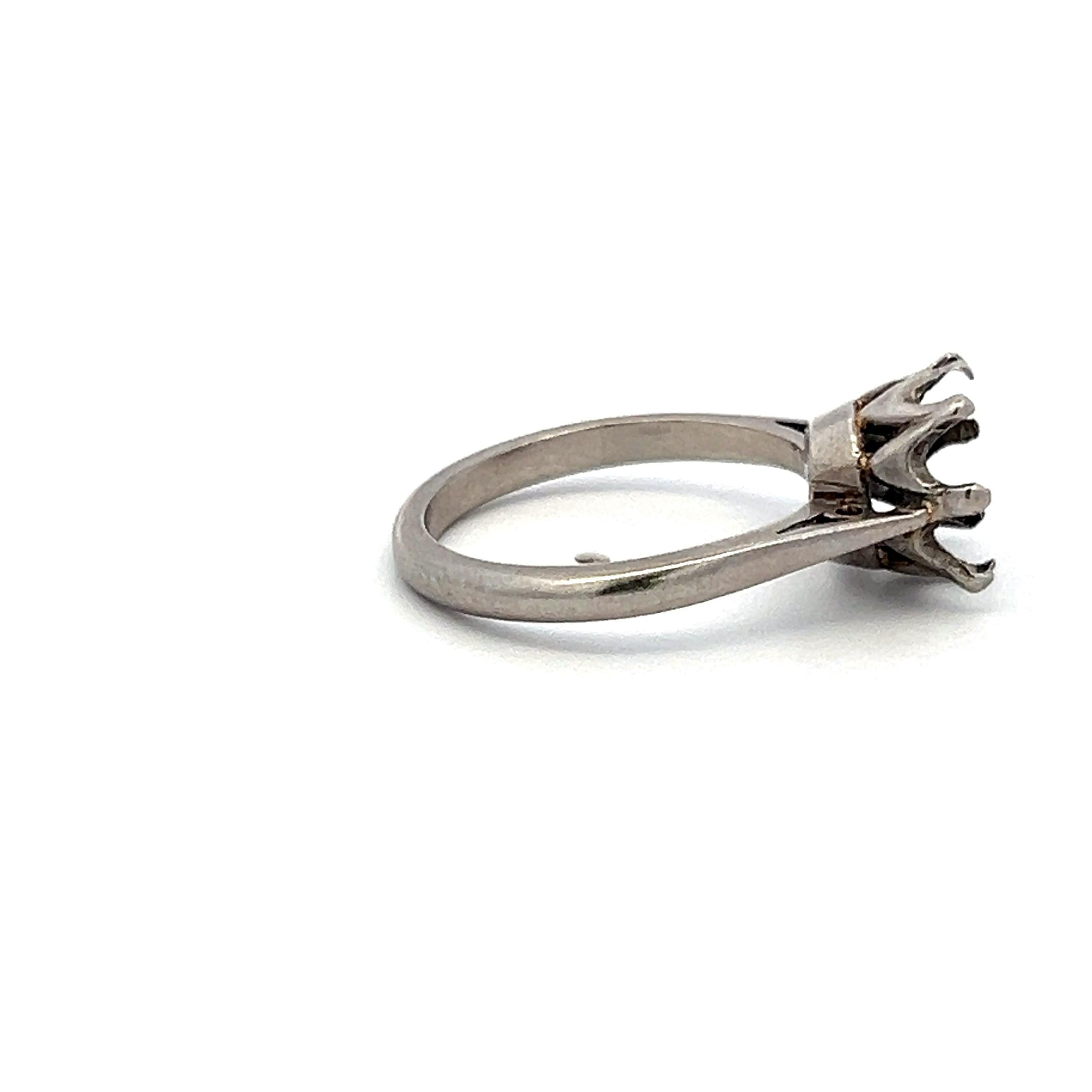 Vintage 3.30 Grams Size 7 Platinum Semi Mount Ring Hold 2.5 carat Stone