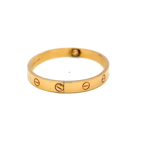 Cartier 18 Karat Yellow Gold Love Bracelet Size 16 with Receipt