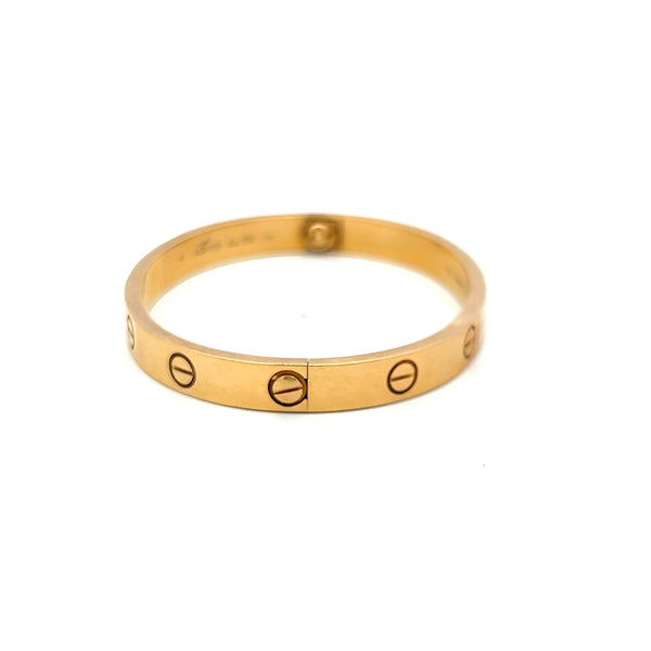 Cartier 18 Karat Yellow Gold Love Bracelet Size 16 with Receipt