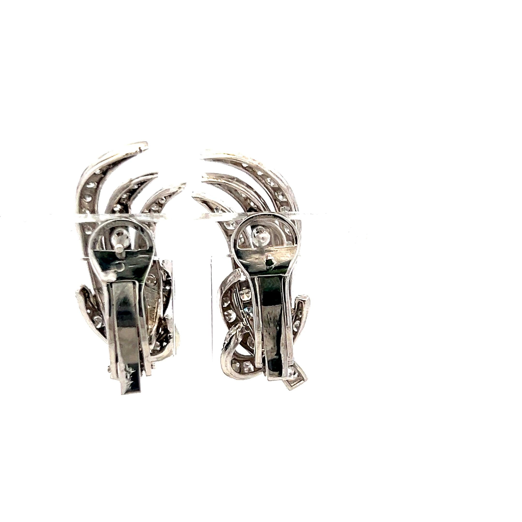 1.50 Carat Circular Brilliant Cut I VS Diamond Platinum Clip On Earrings