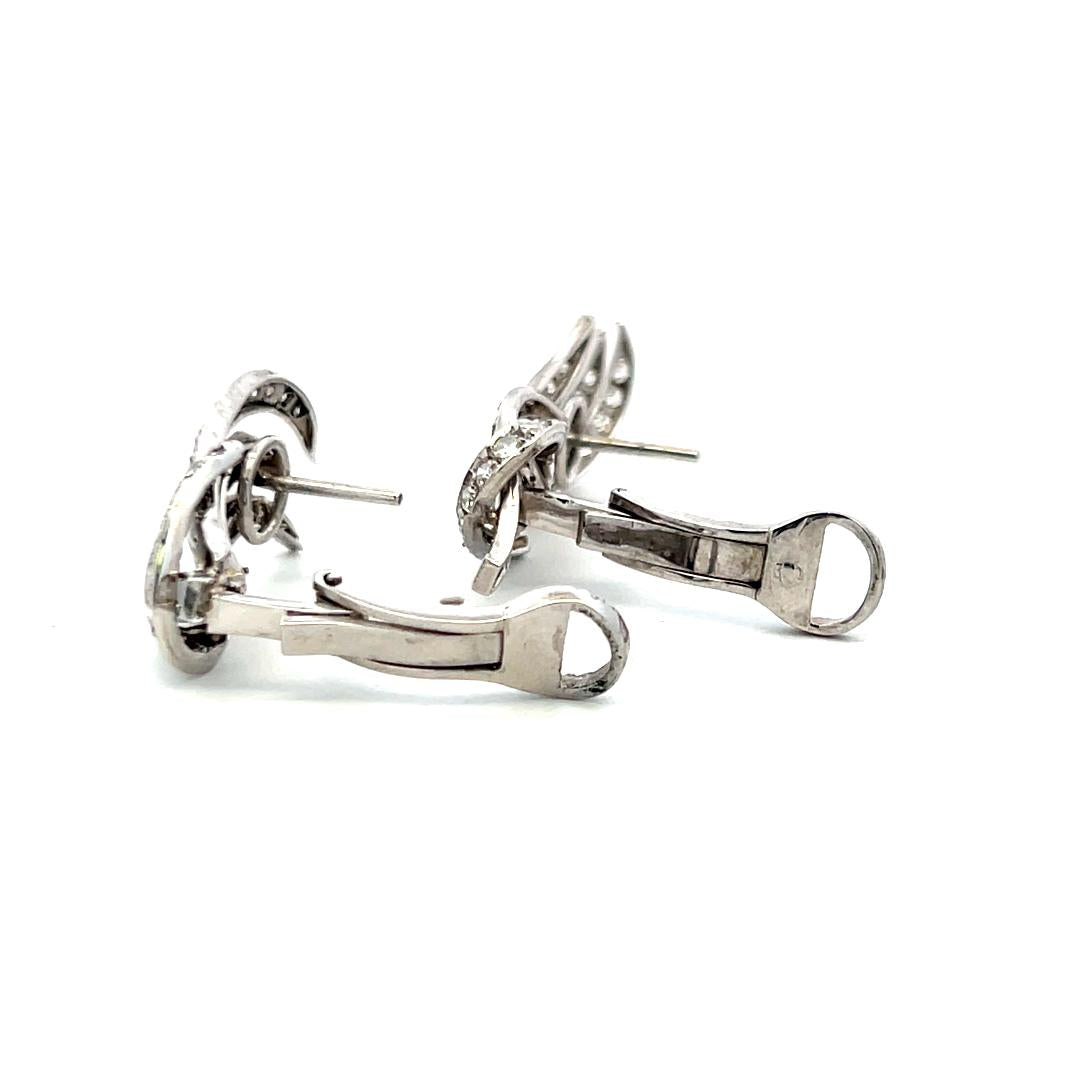 1.50 Carat Circular Brilliant Cut I VS Diamond Platinum Clip On Earrings