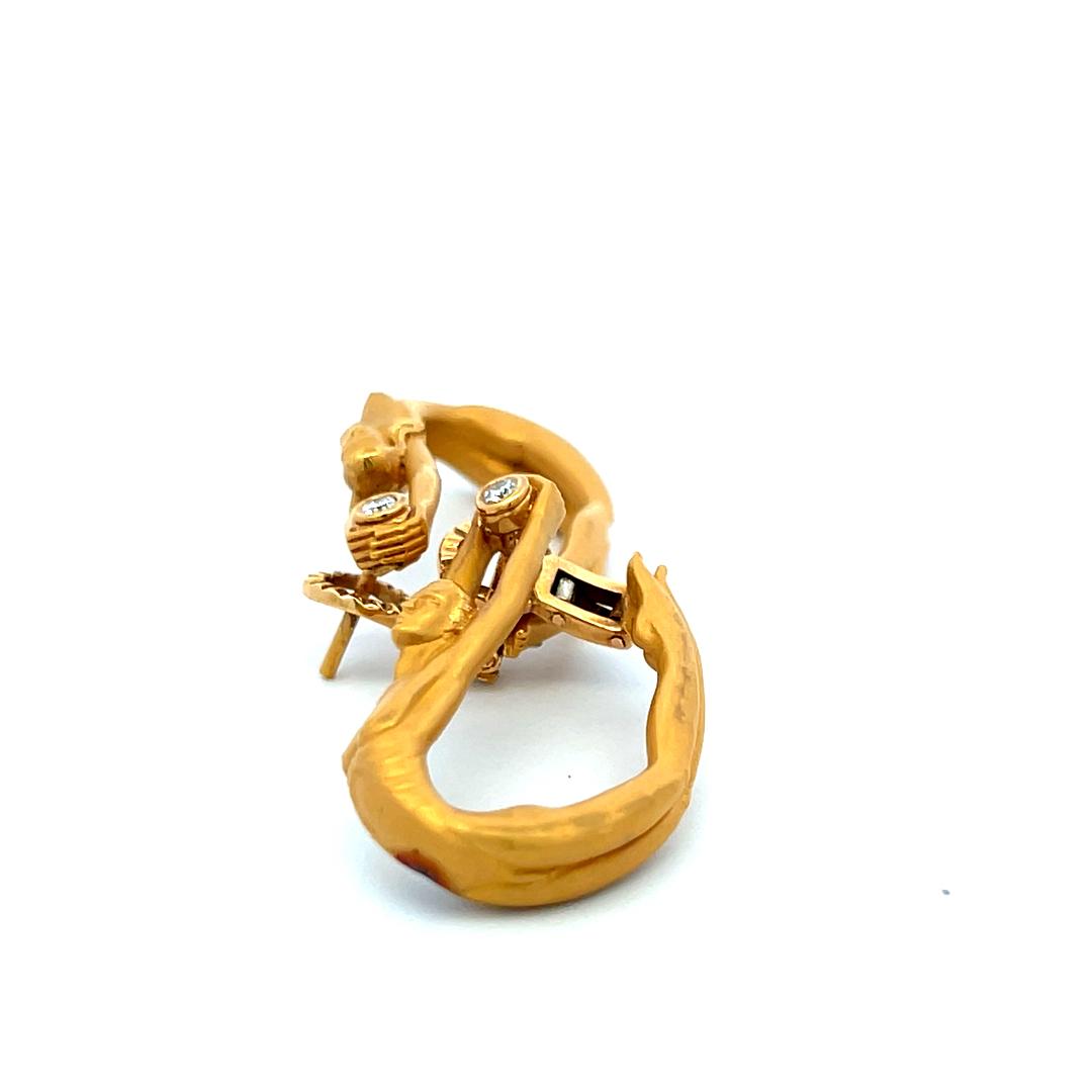 Cartier 0.10 Carat Round Brilliant Diamond 18 Karat Yellow Gold Clip On Earrings