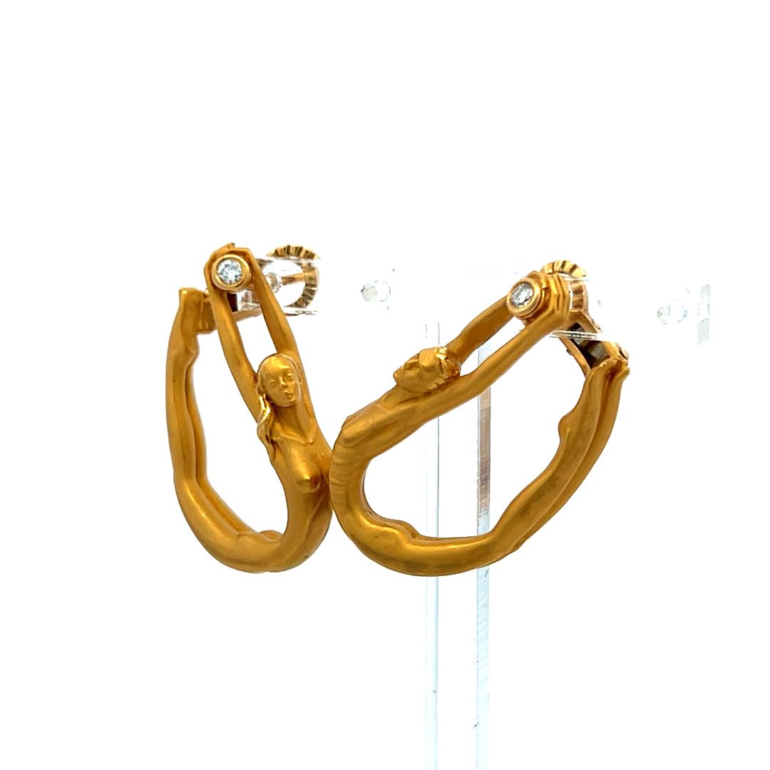 Cartier 0.10 Carat Round Brilliant Diamond 18 Karat Yellow Gold Clip On Earrings