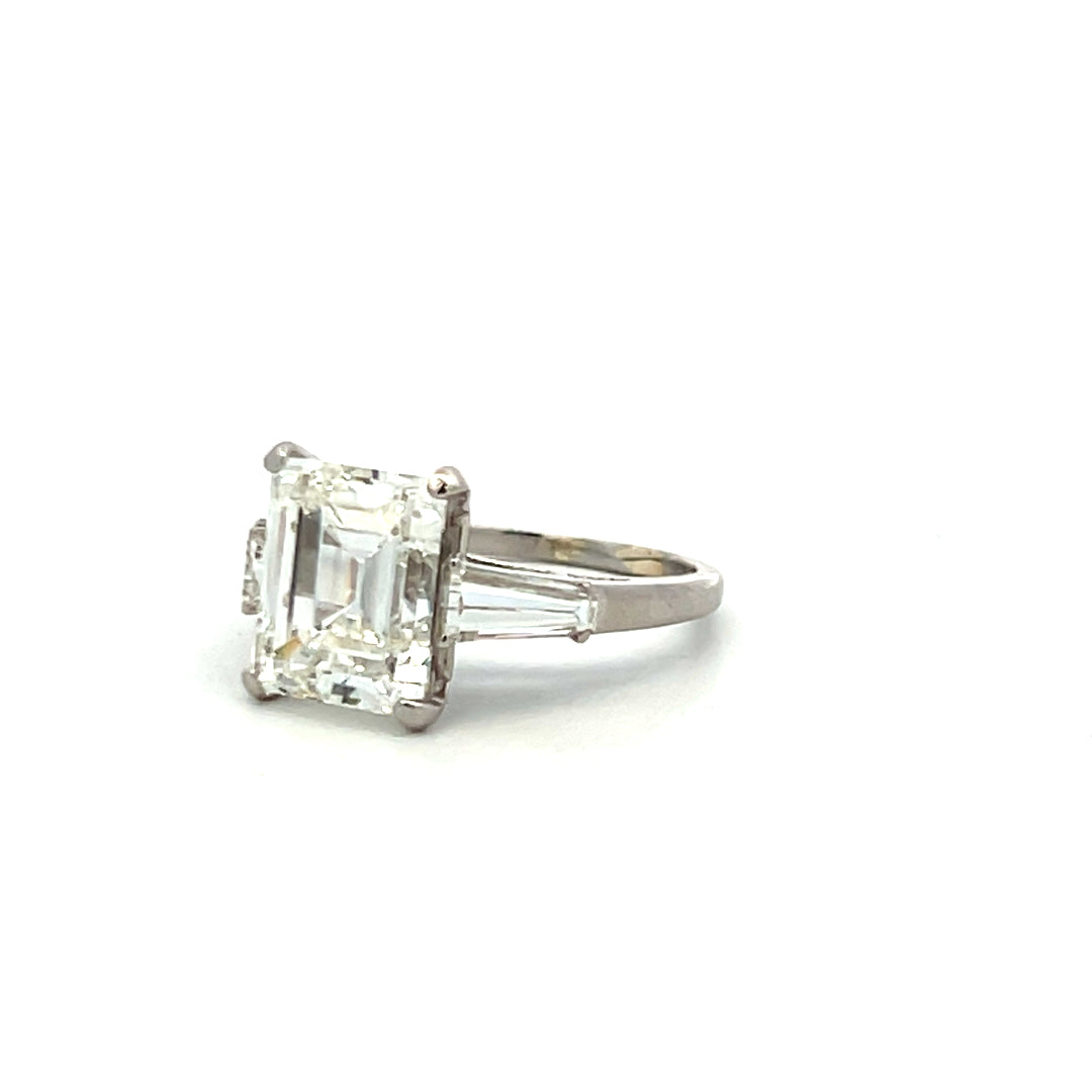 5.49 Carat Emerald Cut Natural Mined Diamond I Color VS1 Clarity With GIA Certificate