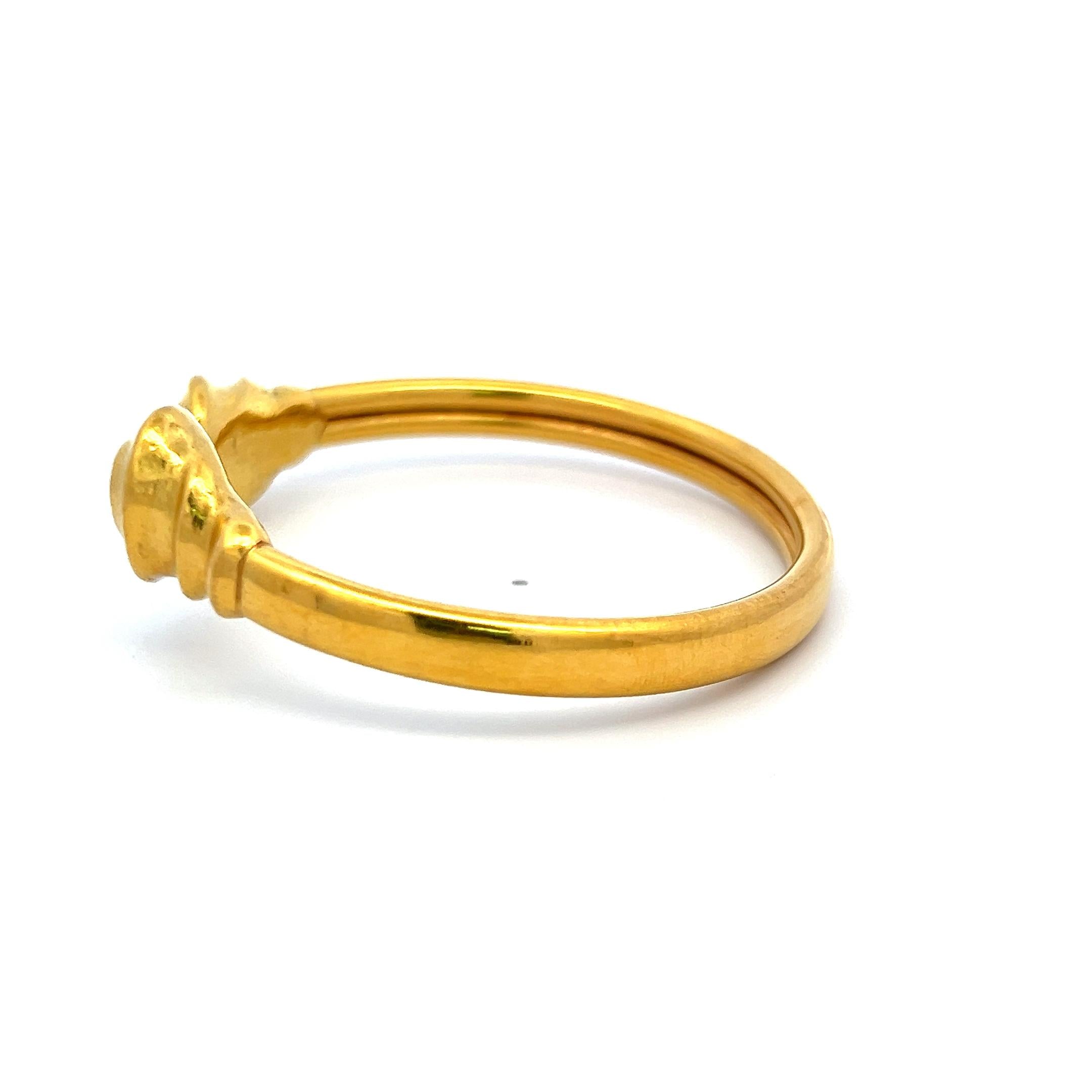 Lalaoonis Vintage 24.70 Grams 18 Karat Yellow Gold Cuff Bracelet