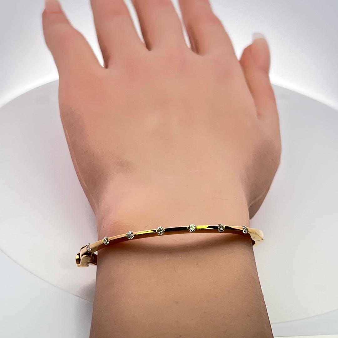 Roberto Coin 0.45 Carat Round Diamond and Ruby 18K Yellow Gold Bangle Bracelet