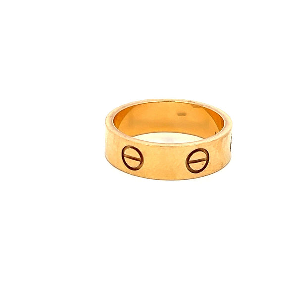 Cartier Vintage 6.00 Grams Size 6.25 18 Karat Yellow Gold Love Ring