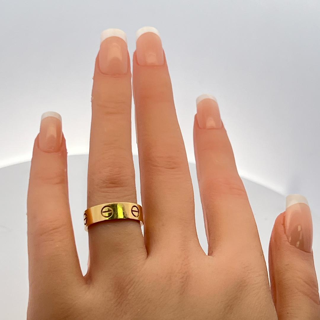 Cartier Vintage 6.00 Grams Size 6.25 18 Karat Yellow Gold Love Ring