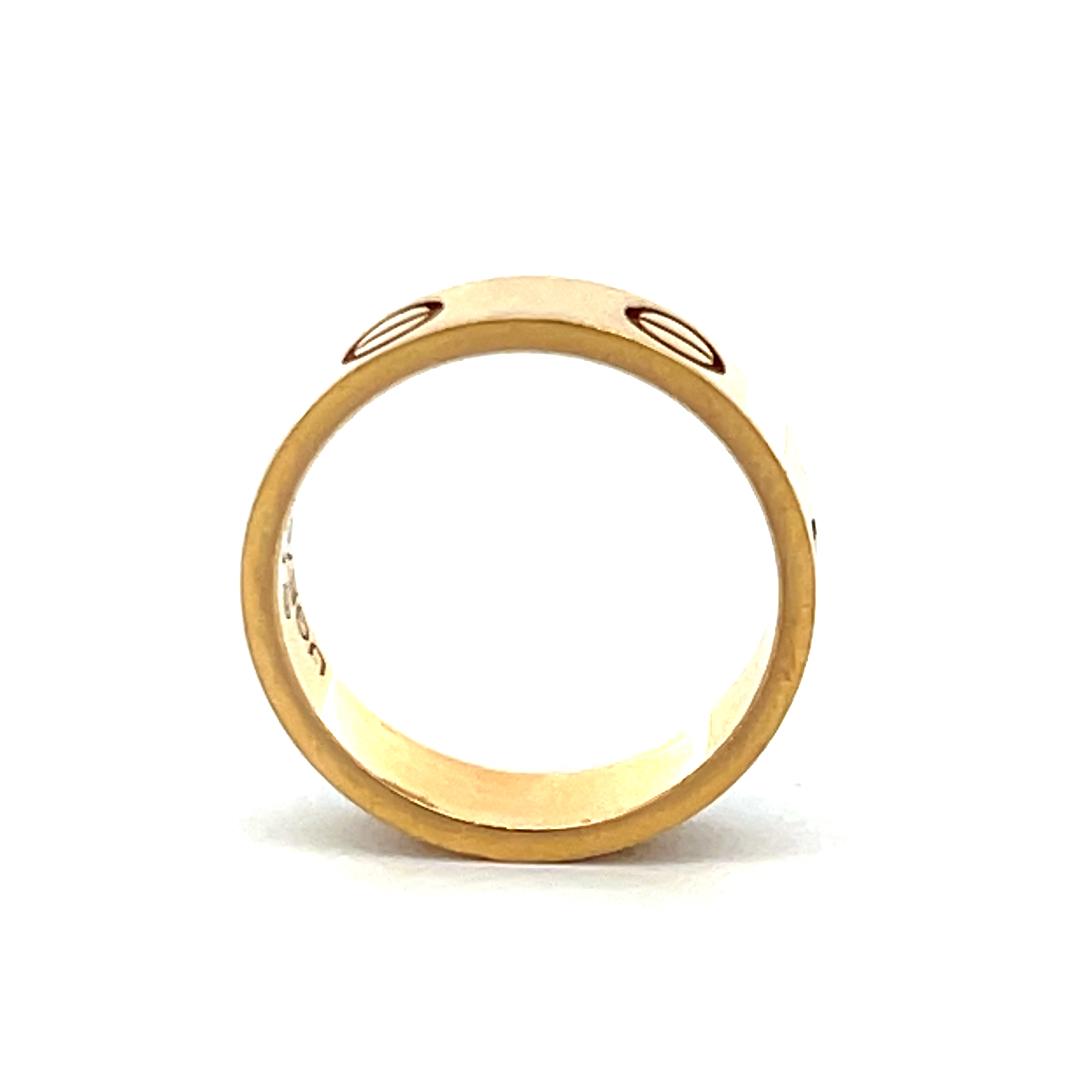 Cartier Vintage 6.00 Grams Size 6.25 18 Karat Yellow Gold Love Ring