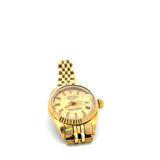 Rolex 18 Karat Yellow Gold Wrist Datejust Watch with aftermarket 14K Band