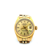 Rolex 18 Karat Yellow Gold Wrist Datejust Watch with aftermarket 14K Band