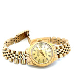 Rolex 18 Karat Yellow Gold Wrist Datejust Watch with aftermarket 14K Band