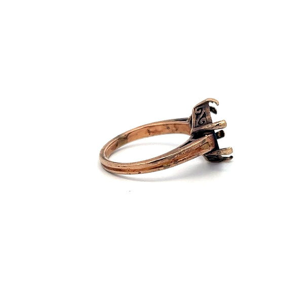 Vintage 3.50 Grams Size 6.5 14 Karat Yellow Gold Semi Mount Ring