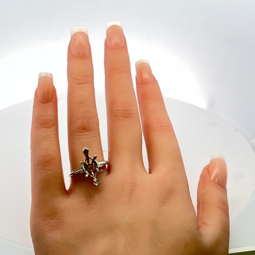 0.40 Carat Tapered Baguette Shape J VS Diamond Platinum Semi Mount Ring