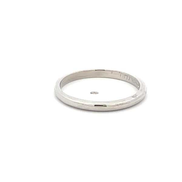 Tiffany & Co Vintage 1.90 Grams Size 4 Platinum Band Ring