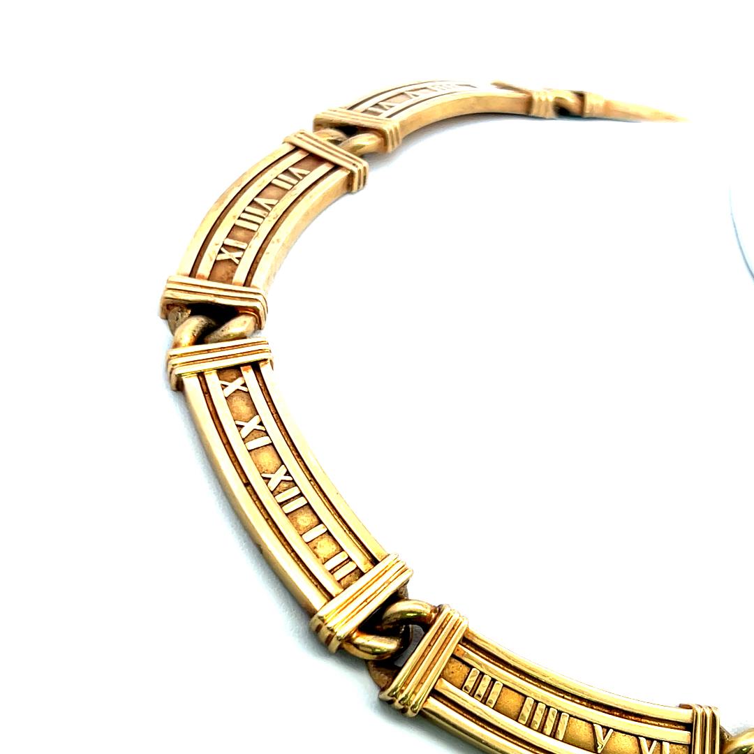 Tiffany & Co Atlas Vintage 128.30 Grams 18 Karat Yellow Gold Link Necklace