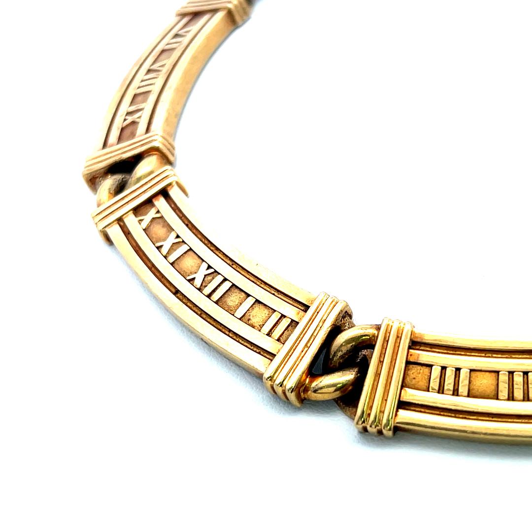Tiffany & Co Atlas Vintage 128.30 Grams 18 Karat Yellow Gold Link Necklace
