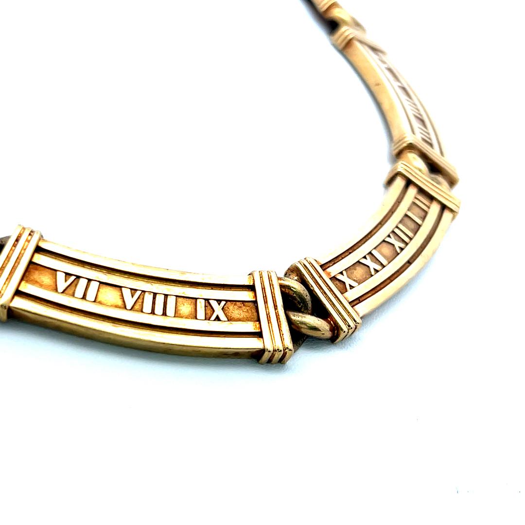 Tiffany & Co Atlas Vintage 128.30 Grams 18 Karat Yellow Gold Link Necklace