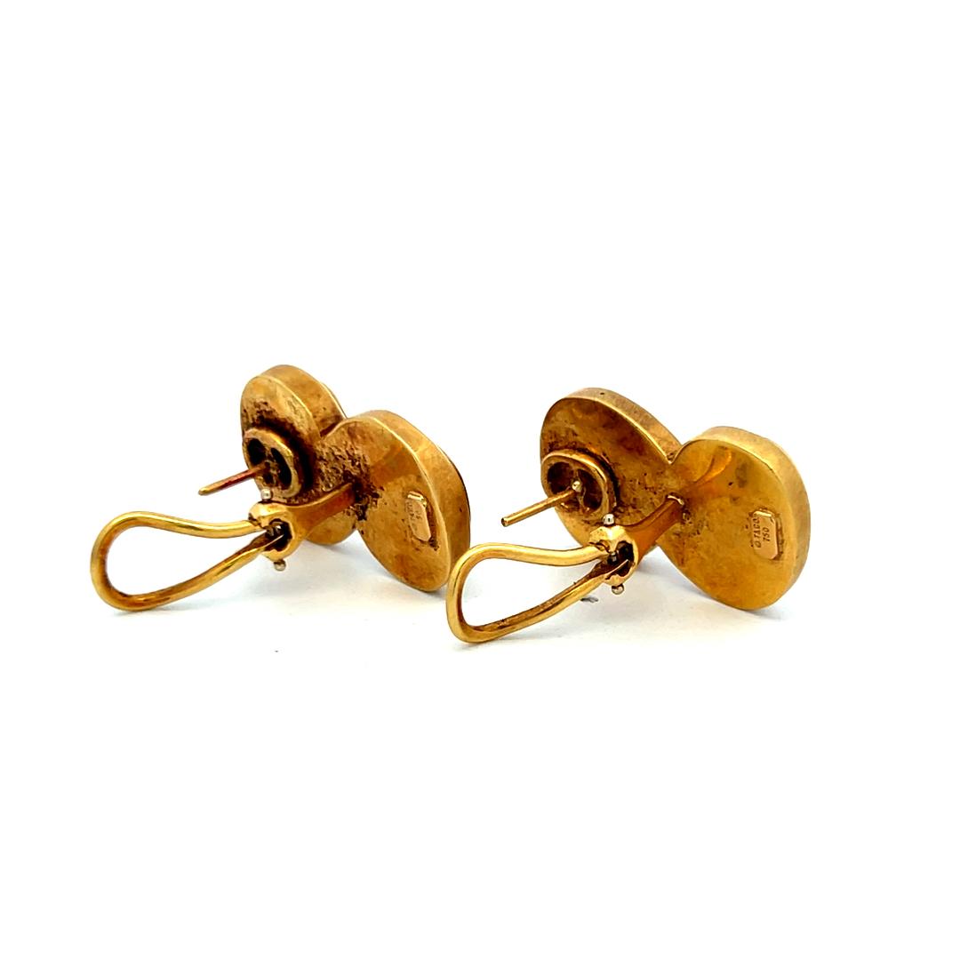 Tiffany & Co Vintage 20.10 Grams Spiro 18 Karat Yellow Gold Clip On Earrings
