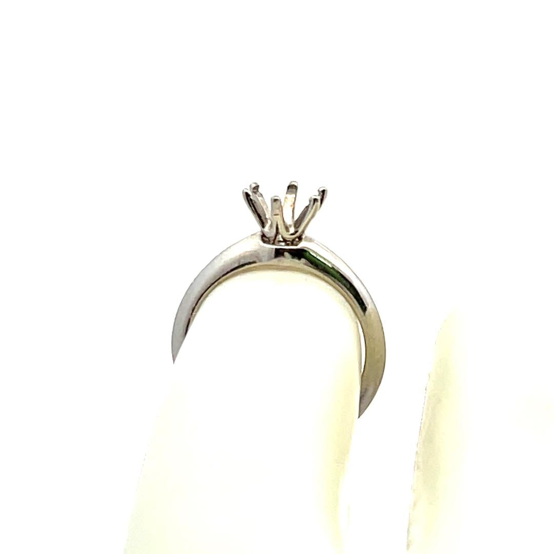 Tiffany & Co Platinum Semi Mount Ring Fits 6.24x6.16mm Holds 0.82ct Center Stone