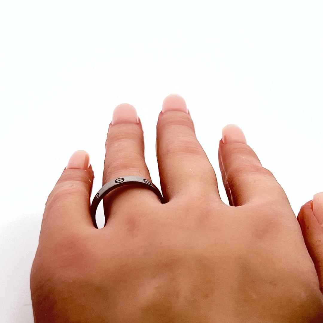 Cartier 18 Karat White Gold Love Ring Size 11.25 3.6MM