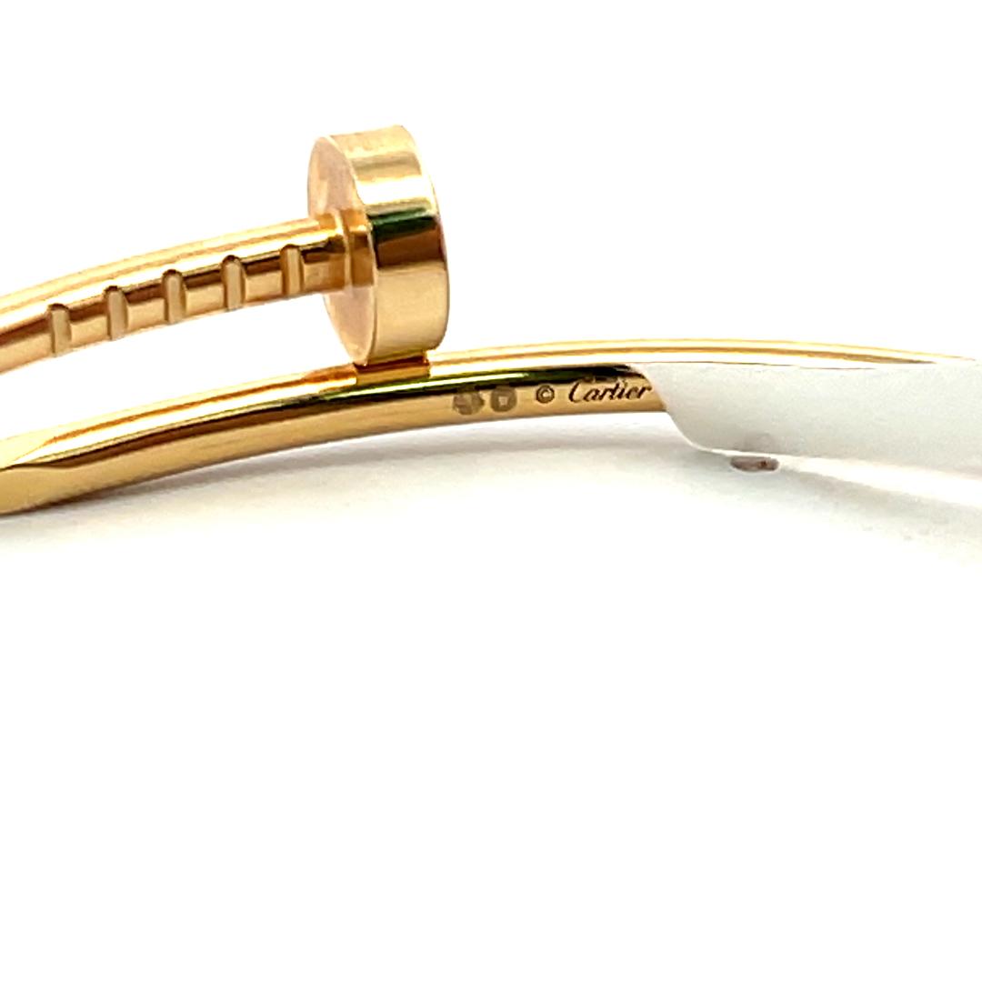 Cartier 18 Karat Yellow Gold Juste Un Clou Bracelet Size 16 2.5MM