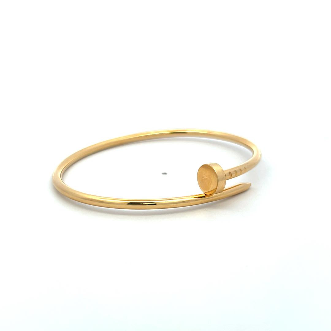 Cartier 18 Karat Yellow Gold Juste Un Clou Bracelet Size 16 2.5MM