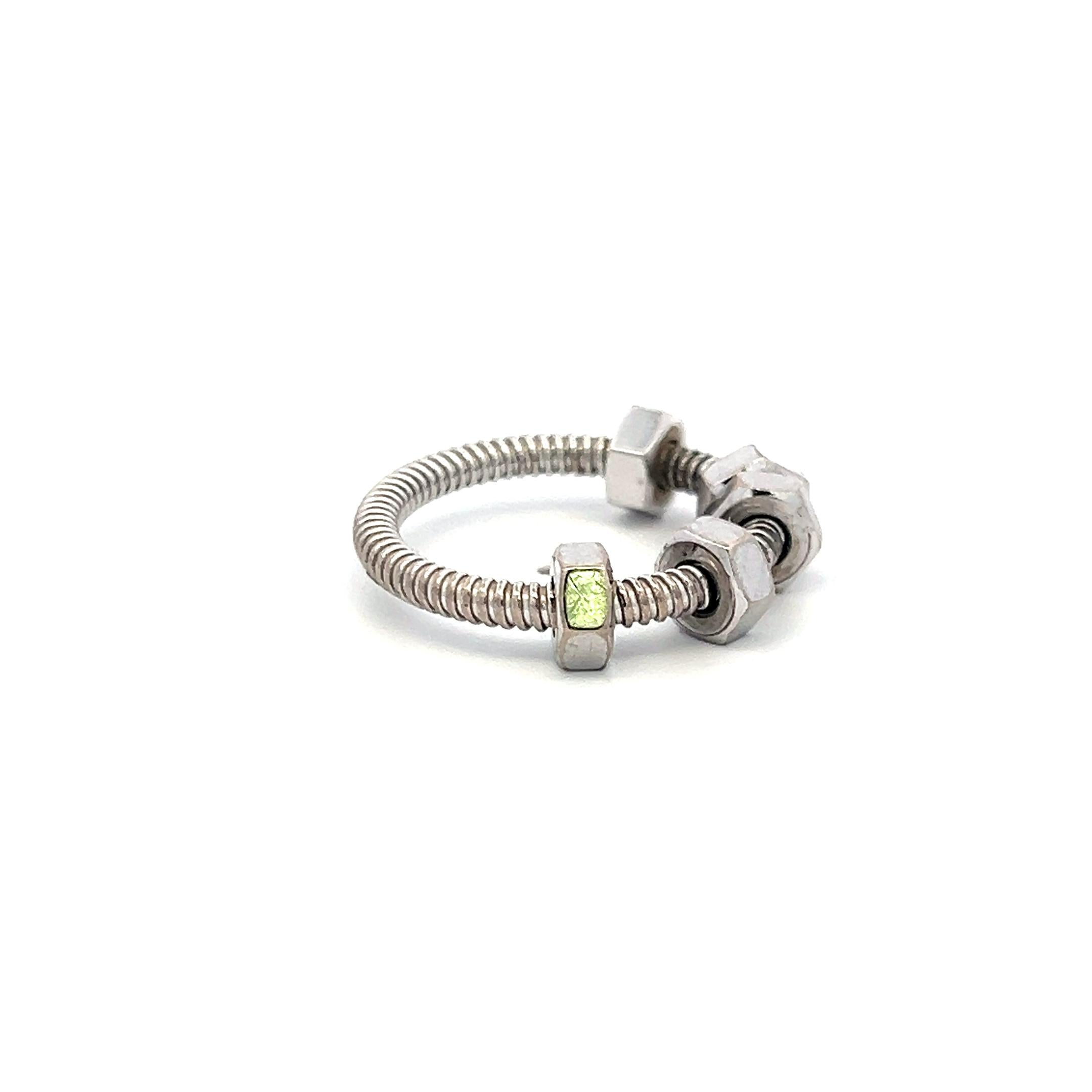 Cartier Vintage 8.20 Grams 18 Karat White Gold Ecrou Ring Size 3.75