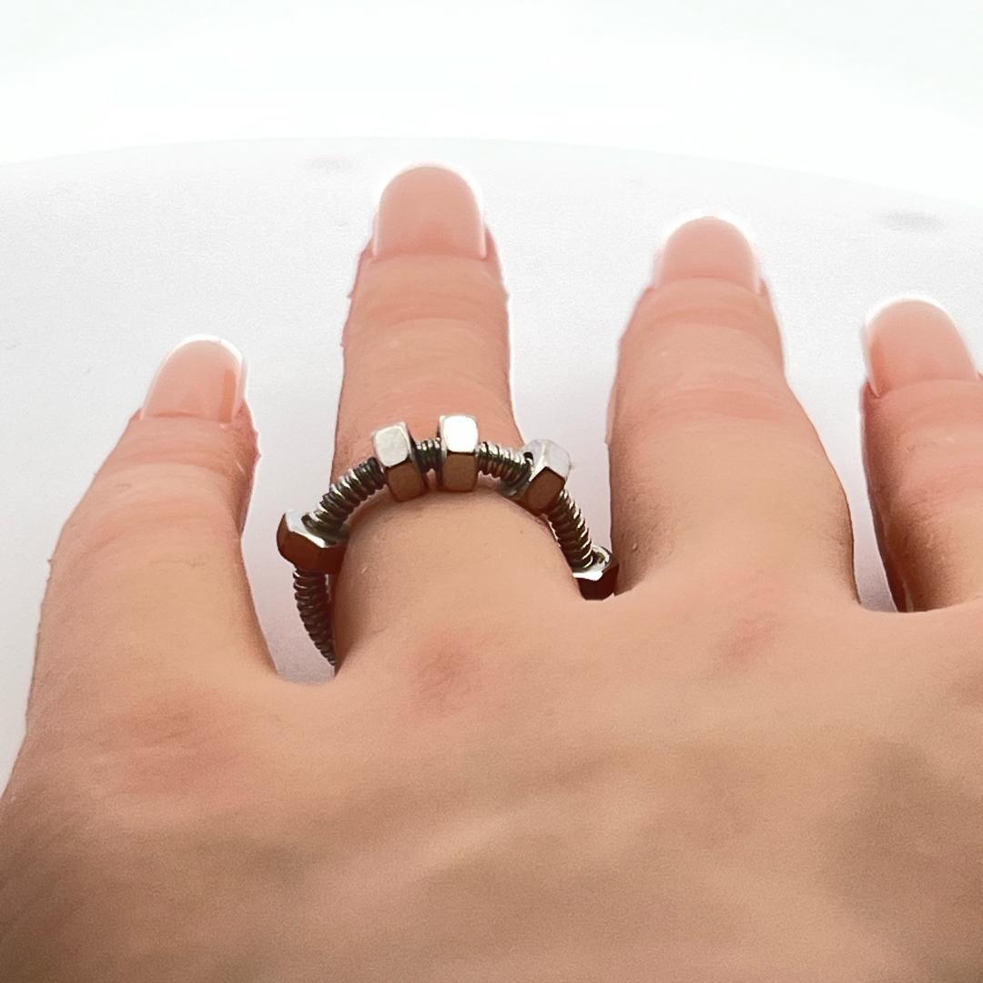 Cartier Vintage 8.20 Grams 18 Karat White Gold Ecrou Ring Size 3.75