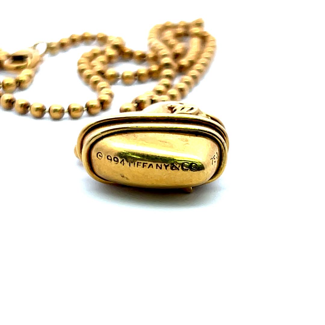 Tiffany & Co Cupid Arrow Heart 18 Karat Yellow Gold Pendant Necklace