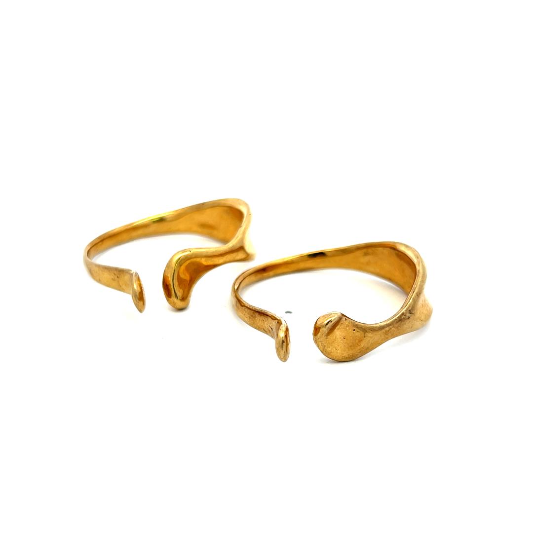 Tiffany & Co Elsa Peretti Vintage 18 Karat Yellow Gold Ear Cuff Earrings