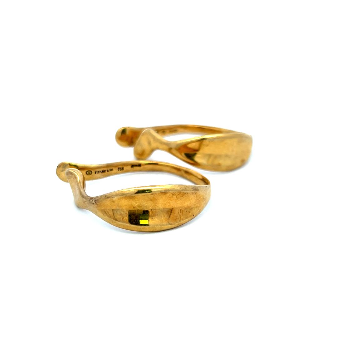 Tiffany & Co Elsa Peretti Vintage 18 Karat Yellow Gold Ear Cuff Earrings