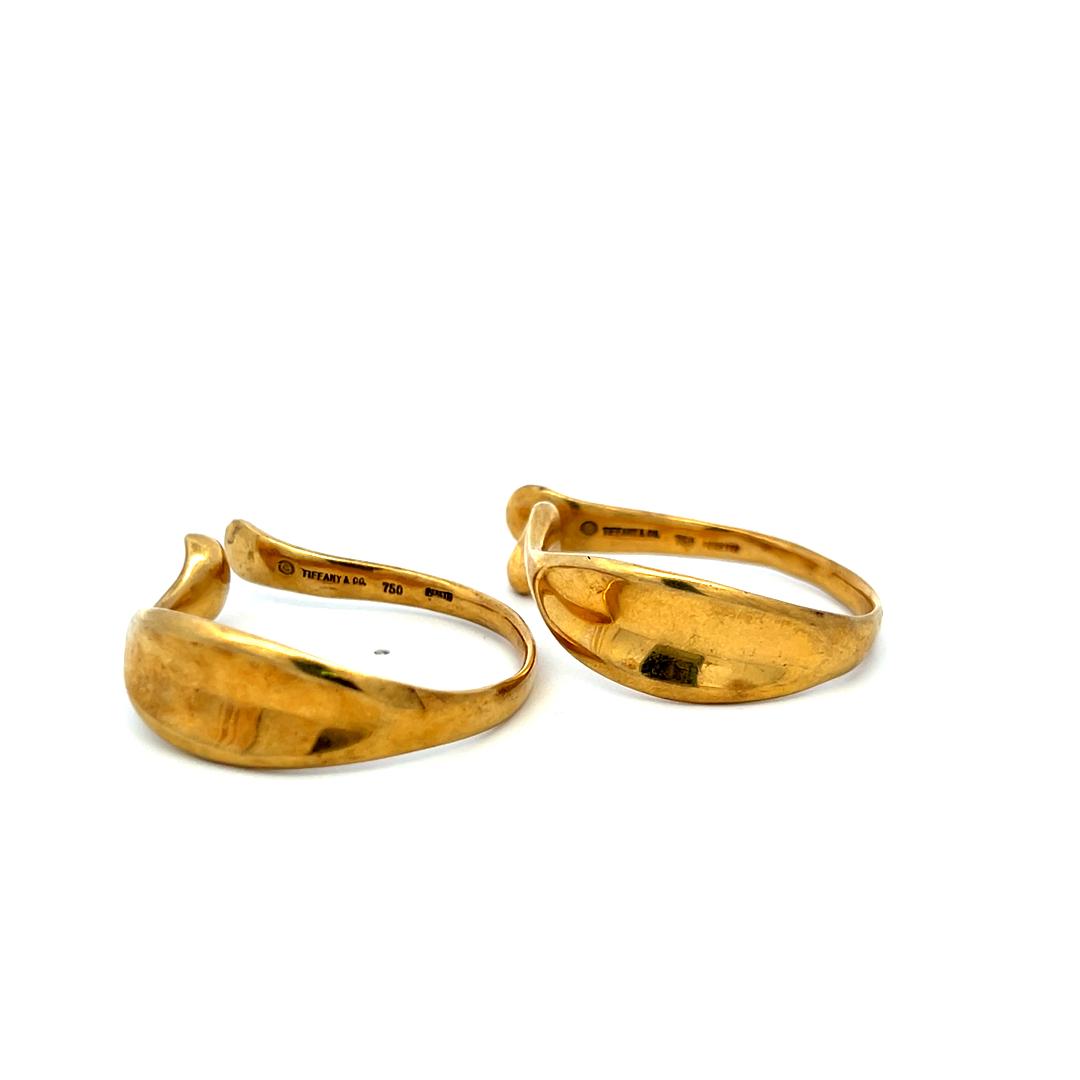 Tiffany & Co Elsa Peretti Vintage 18 Karat Yellow Gold Ear Cuff Earrings
