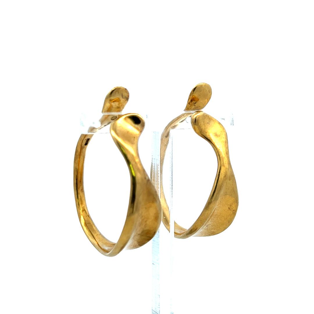 Tiffany & Co Elsa Peretti Vintage 18 Karat Yellow Gold Ear Cuff Earrings