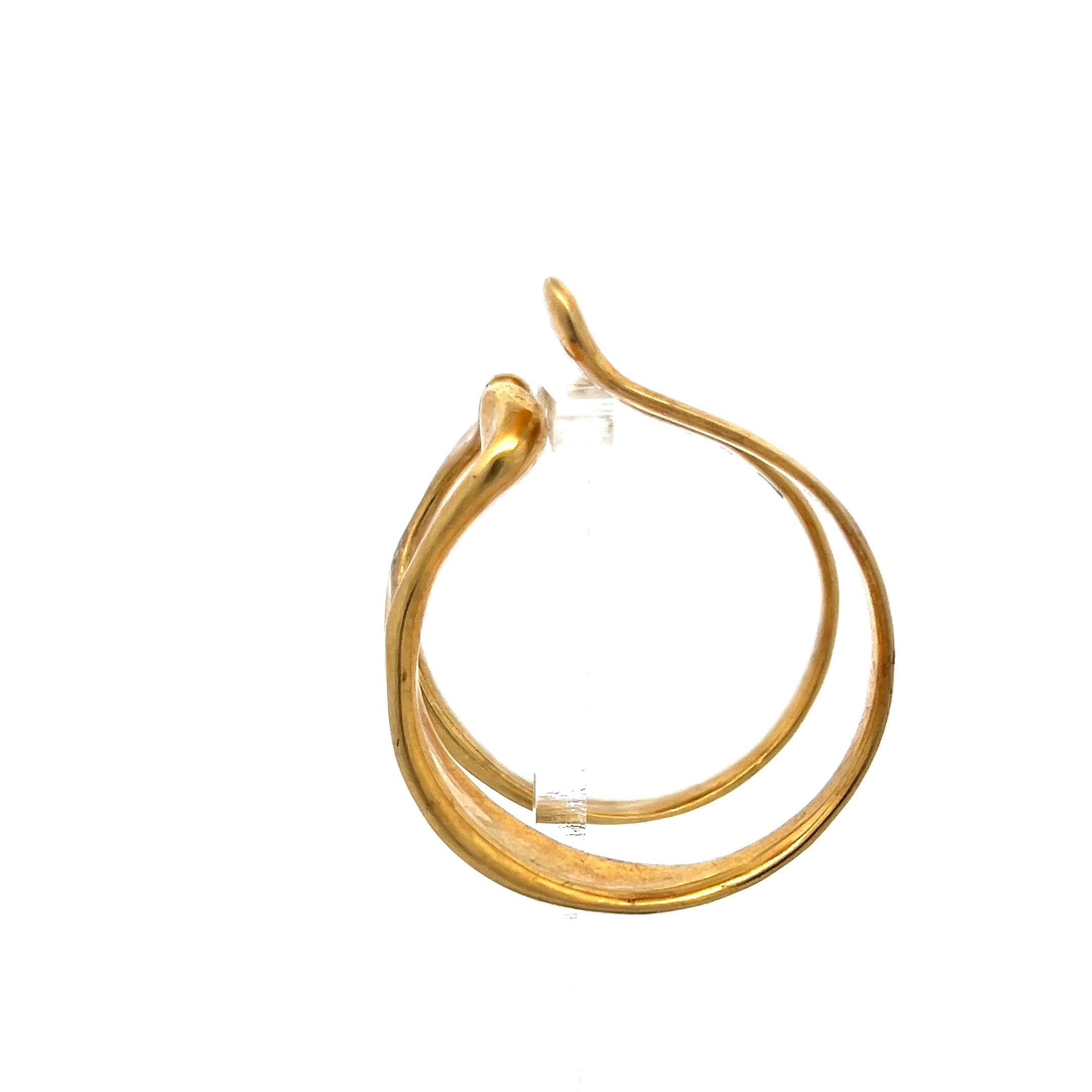 Tiffany & Co Elsa Peretti Vintage 18 Karat Yellow Gold Ear Cuff Earrings