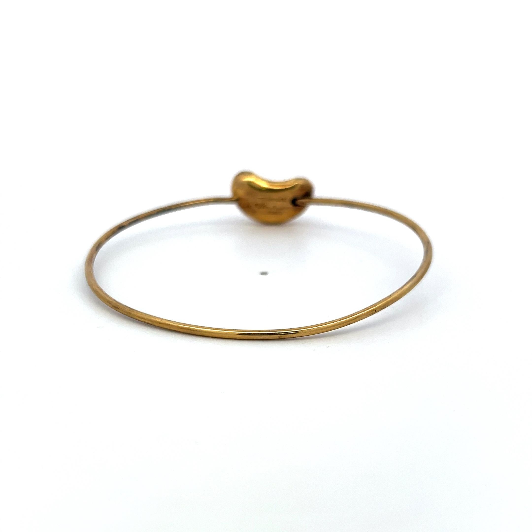 Tiffany & Co Elsa Peretti Vintage 10.9 Gram 18 Karat Yellow Gold Bangle Bracelet