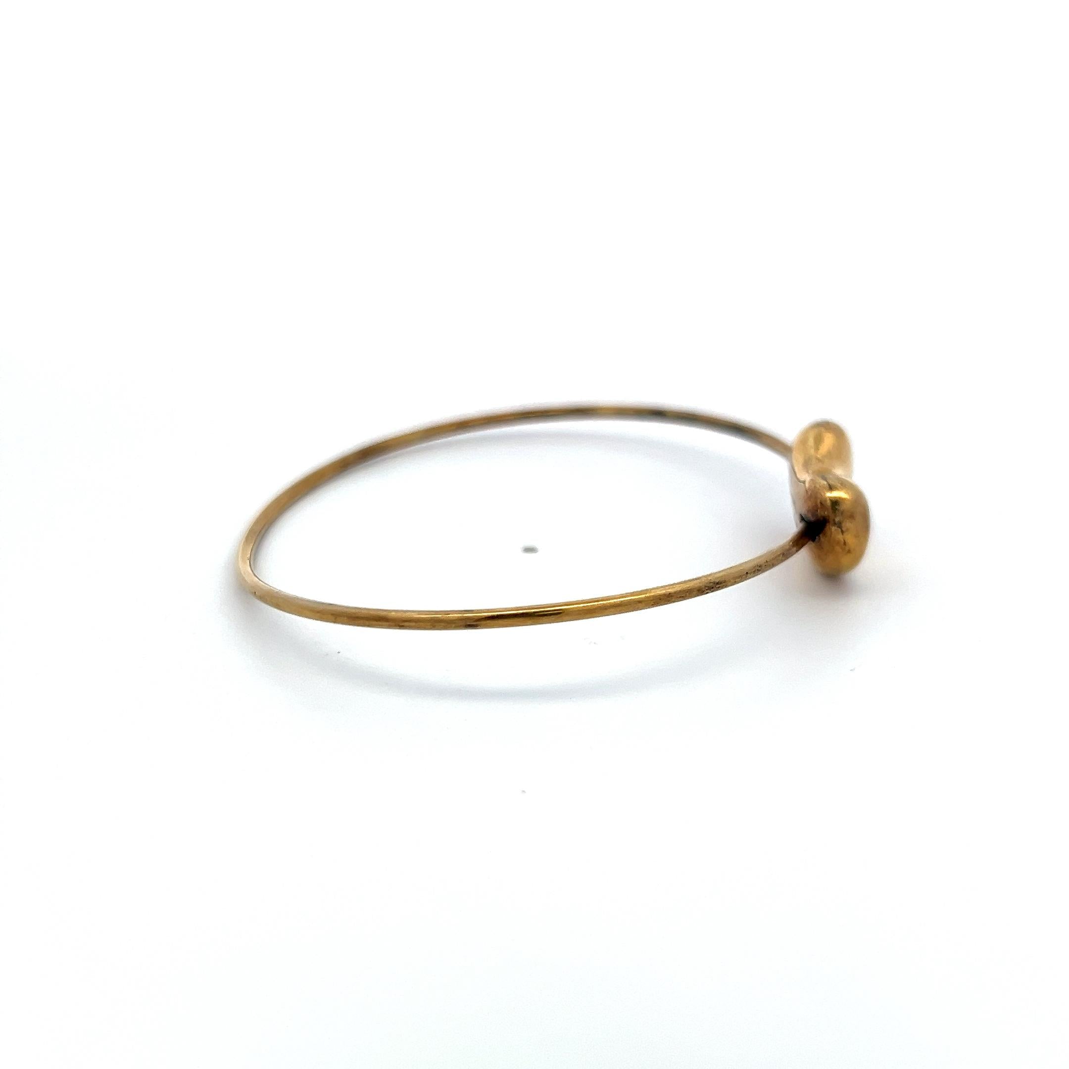 Tiffany & Co Elsa Peretti Vintage 10.9 Gram 18 Karat Yellow Gold Bangle Bracelet