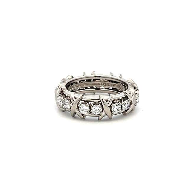 Tiffany & Co 1.14 Carat Round Brilliant F VS1 Diamond Platinum Band Ring