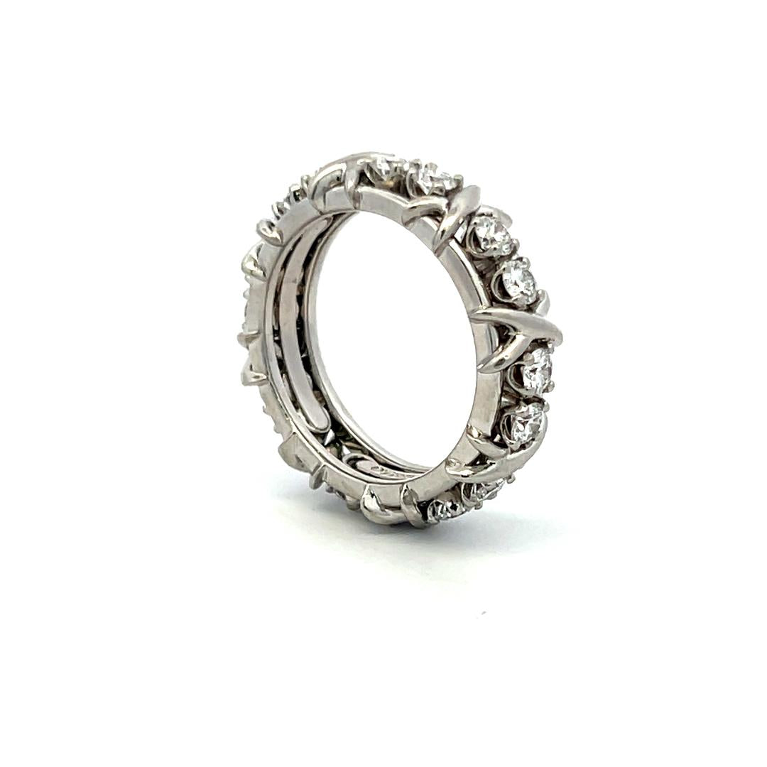 Tiffany & Co 1.14 Carat Round Brilliant F VS1 Diamond Platinum Band Ring