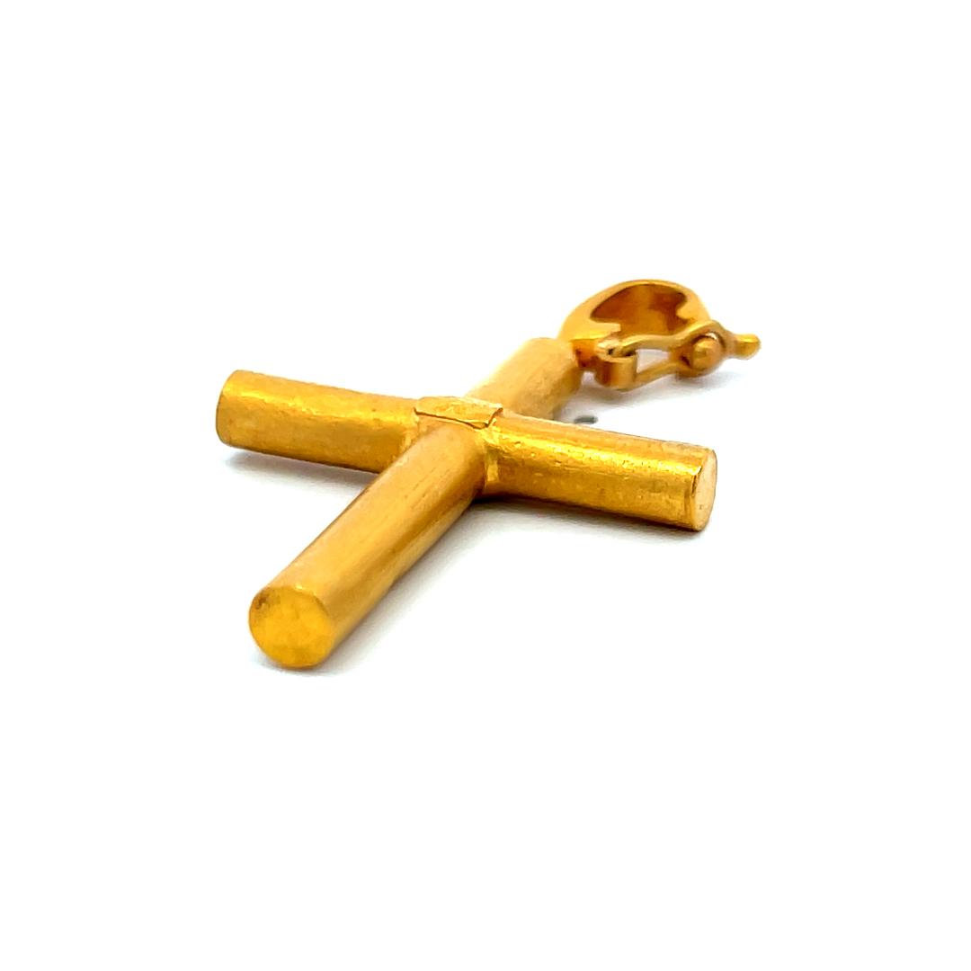Yossi Vintage 8.60 Grams 24 Karat Yellow Gold Cross Pendant
