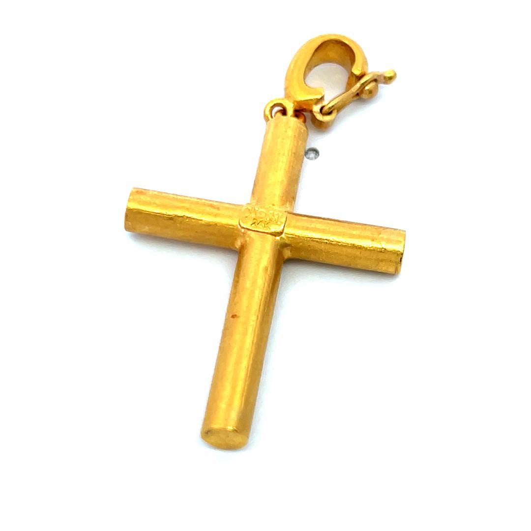 Yossi Vintage 8.60 Grams 24 Karat Yellow Gold Cross Pendant