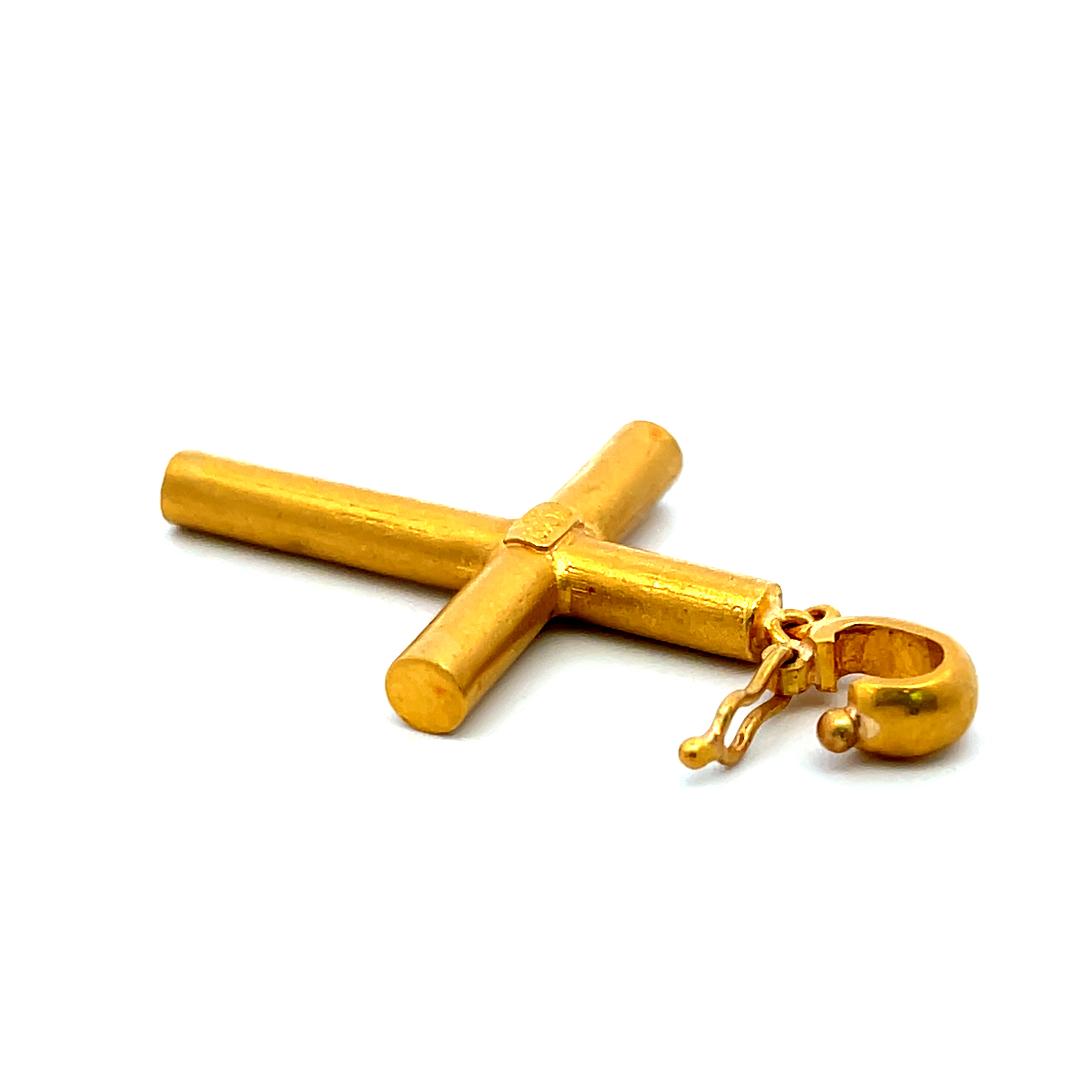 Yossi Vintage 8.60 Grams 24 Karat Yellow Gold Cross Pendant