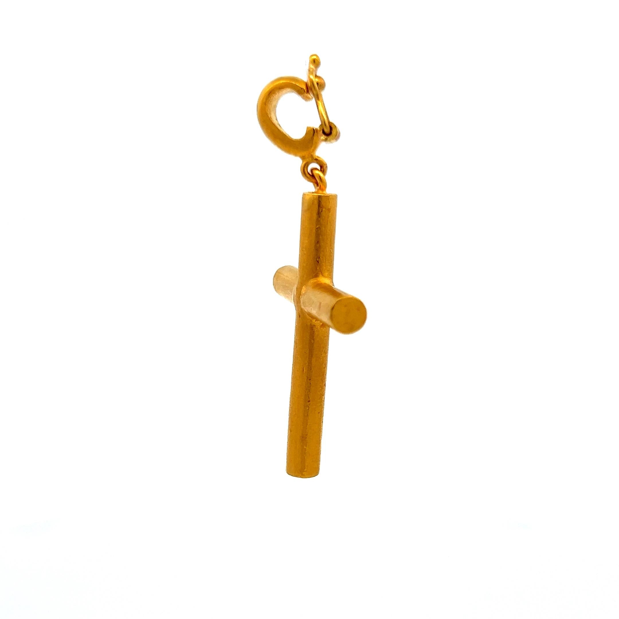 Yossi Vintage 8.60 Grams 24 Karat Yellow Gold Cross Pendant