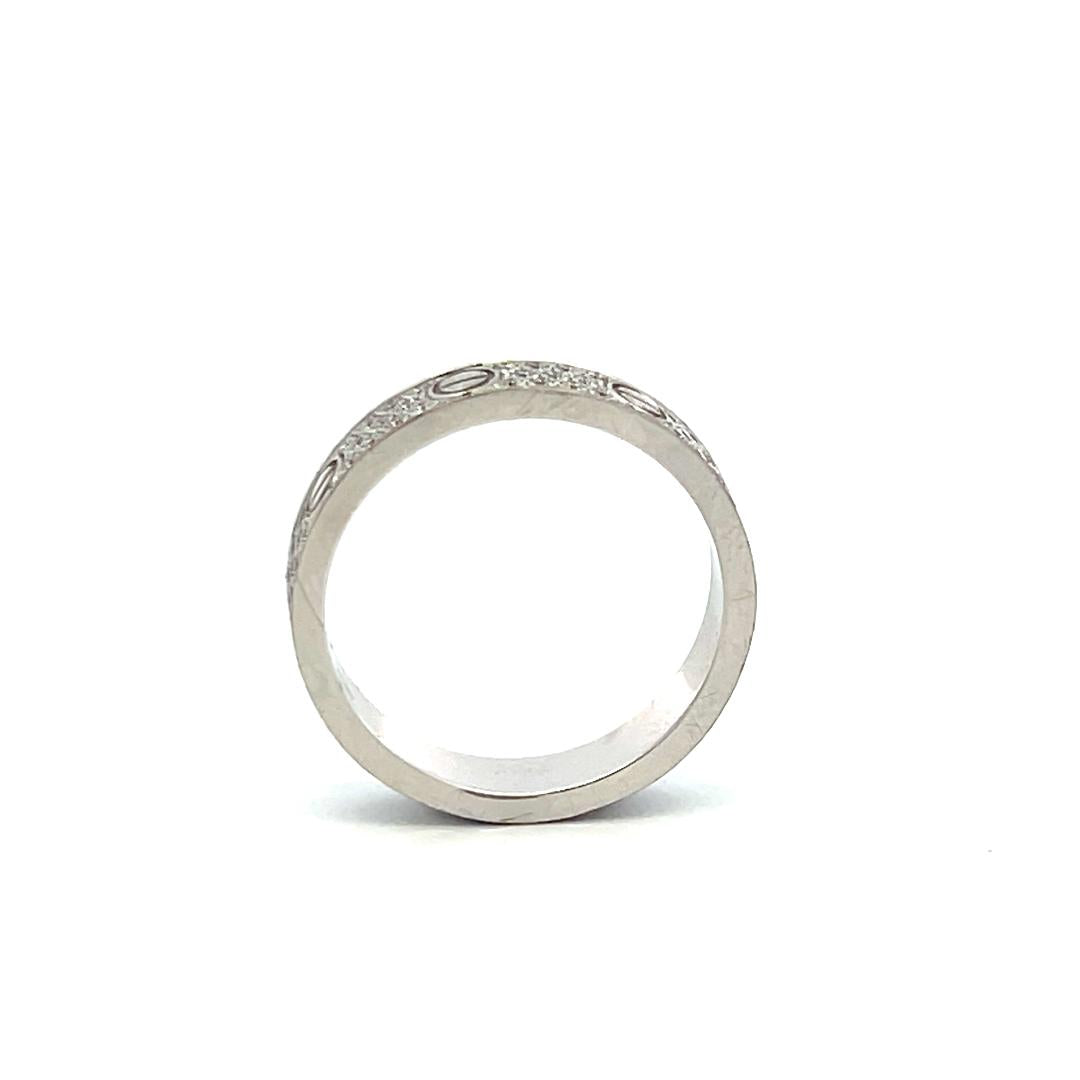 Cartier 0.31 Carat Round Brilliant F VS Diamond 18 Karat White Gold Love Ring